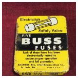 Buss Electricity Fuses Tin (Vintage) (Sealed)