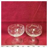 Pair Of Grape Pattern Glasses (Vintage)