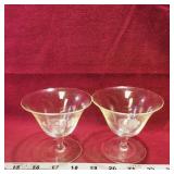 Pair Of Flower Pattern Glasses (Vintage)