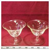 Pair Of Flower Pattern Glasses (Vintage)