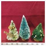Lot Of 3 Small Decorative Christmas Trees