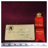 1919 St. John S.C.F.P. Fire Dept. Sash Badge Medal