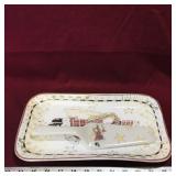 Ceramic Cake Tray & Serving Utensil