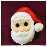 Painted Ceramic Santa Wall Decoration (Vintage)