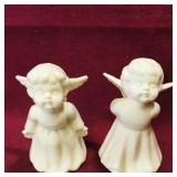 Pair Of Ceramic Angel Figurines (4" Tall)