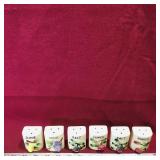 Set Of 6 Ceramic Spice Shakers (Vintage)
