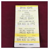 1992 Bryan Adams Concert Ticket Stub