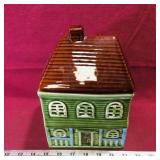 Ceramic House Cookie Jar (Vintage)