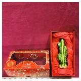 Max Glass Cactus Ornament & Box (Made In Poland)