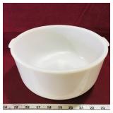 Glasbake Milk Glass Mixing Bowl (Vintage)