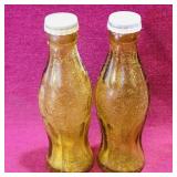 Coca-Cola Amber Glass Salt & Pepper Shakers