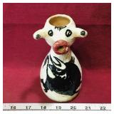 Painted Pottery Cow Creamer (Vintage)