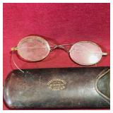 Pair Of Eyeglasses & Case (Antique)