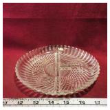 Glass Divided Dish (Vintage)