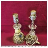 Pair Of Glass Desk Lamps (Vintage)