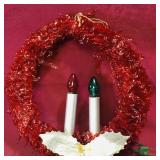 Cellophane Christmas Wreath Light (Vintage)