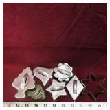 Lot Of 7 Tin Christmas Cookie Cutters (Vintage)