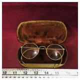 Pair Of Gold-Filled Eyeglasses & Case (Antique)