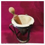 Metal Strainer With Pastel (Vintage)