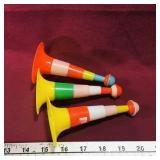 Lot Of 3 Plastic Party Horns (Vintage)