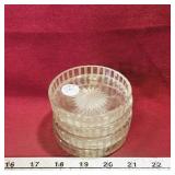 Set Of 4 Small Glass Condiment Dishes (Vintage)