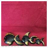 Set Of 3 Chalkware Wall Decorations (Vintage)
