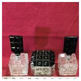 Small Glass Bottles & Container Set (Vintage)