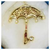 Umbrella Brooch (Vintage)