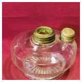 Glass Oil Lamp Base (Vintage)
