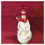 Ceramic Frosty Snowman Figurine (7 1/4" Tall)
