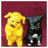 Plastic Dog & Cat Salt & Pepper Shakers (Vintage)