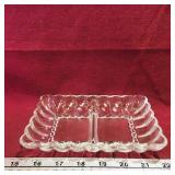 Glass Divided Dish (Vintage)