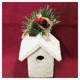 Wooden Birdhouse Christmas Ornament