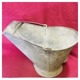 Large Galvanized Feed Bucket (Vintage)