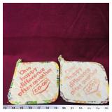 Lot Of 2 CO-OP Pot Holders (Vintage)