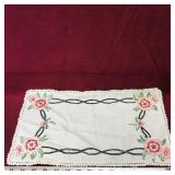 Embroidered Table Center Doilie (Vintage)