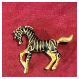 Zebra Brooch