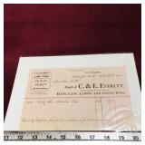 1905 C&E Everett Saint John NB Receipt