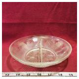 Divided Glass Bowl (Vintage)