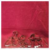 Lot Of 9 Metal Christmas Cookie Cutters (Vintage)