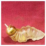 Small Glass Caterpillar Perfume Bottle (Vintage)