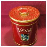 Velvet Pipe & Cigarette Tobacco Can (Vintage)