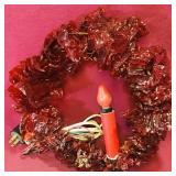 Cellophane Light-Up Wreath Decoration (Vintage)