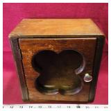 Wooden & Glass Shelf Cabinet (Vintage)