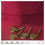 Set Of 4 Small Casters (Vintage)