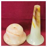 Lot Of 2 Art Glass Lamp Base Stands
