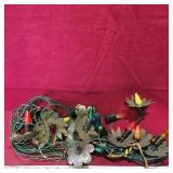 2 Sets Of Christmas Lights & Reflectors (Vintage)