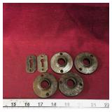 Lot Of Door Knob Plates & Keyhole Plates (Antique)