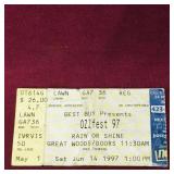 1997 Ozzy Osbourne Ozzfest Concert Ticket Stub