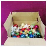Box Lot Of Assorted Christmas Ornaments (Vintage)